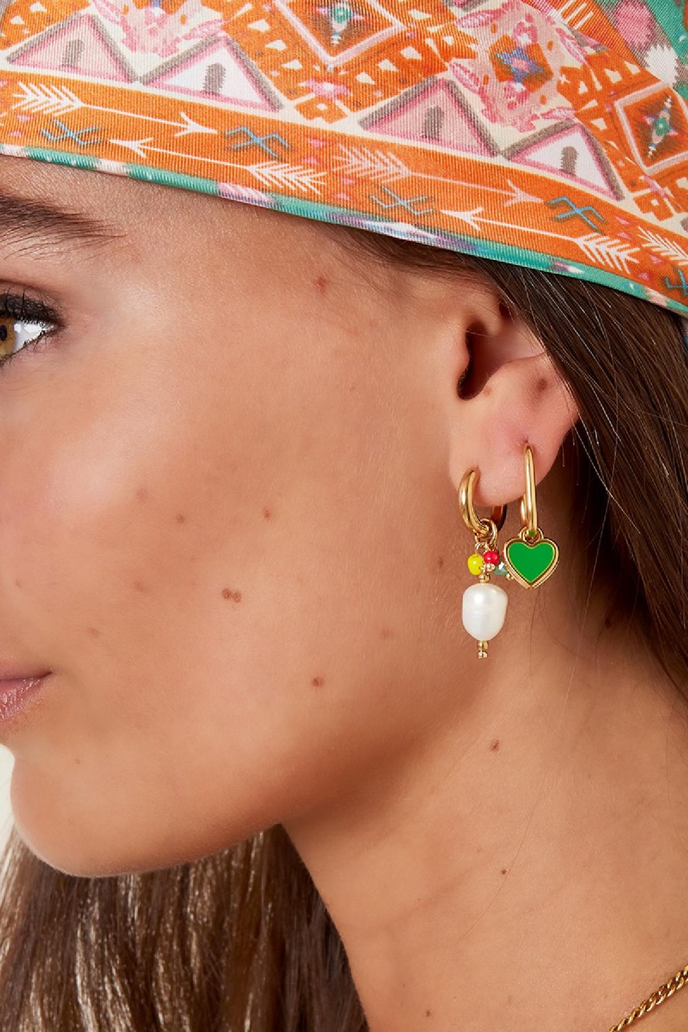 Dangling pearl - #summergirls collection Gold Color Stainless Steel h5Picture4